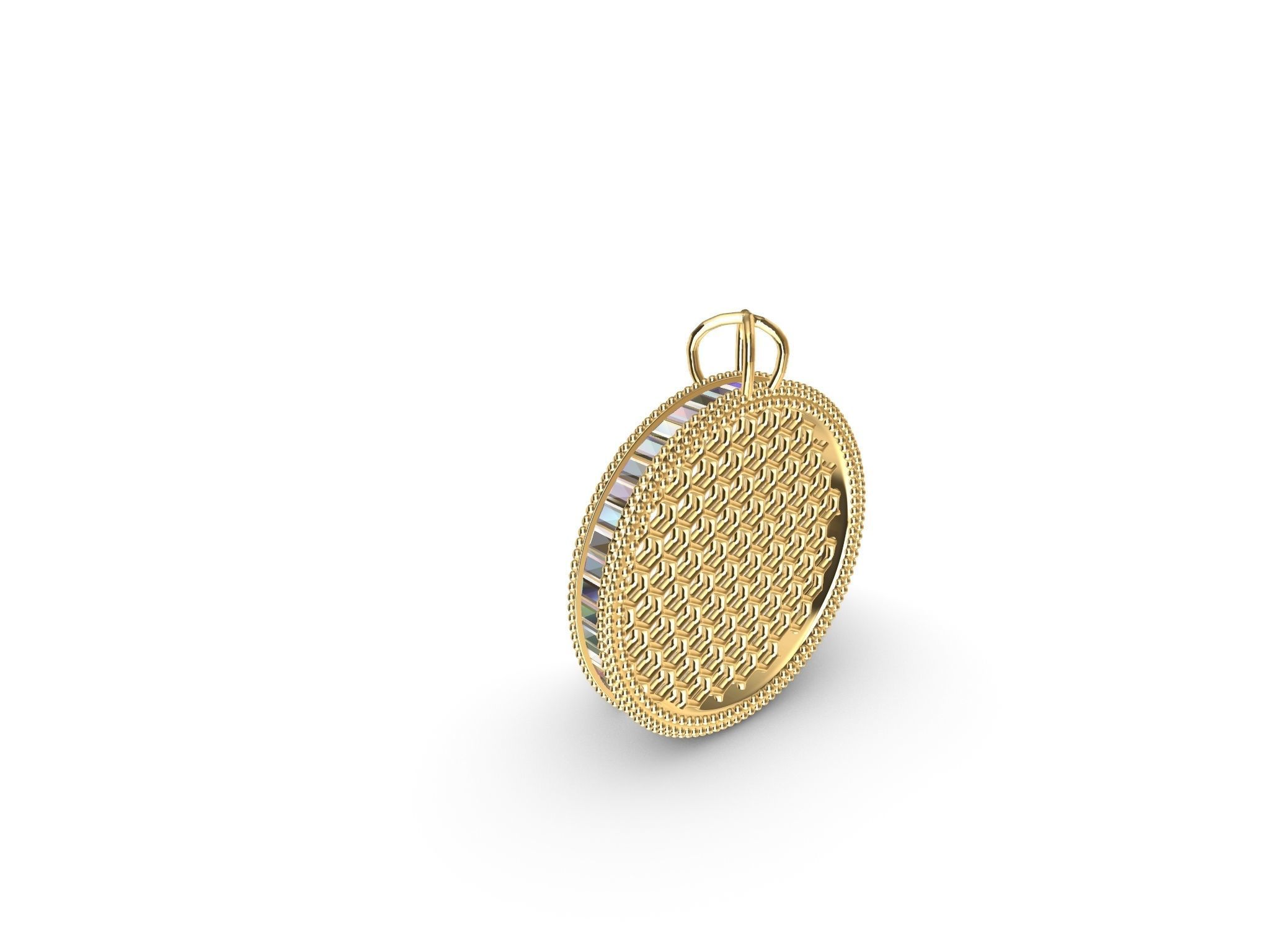 baguette jali pendant stl file verified 3D print model_6