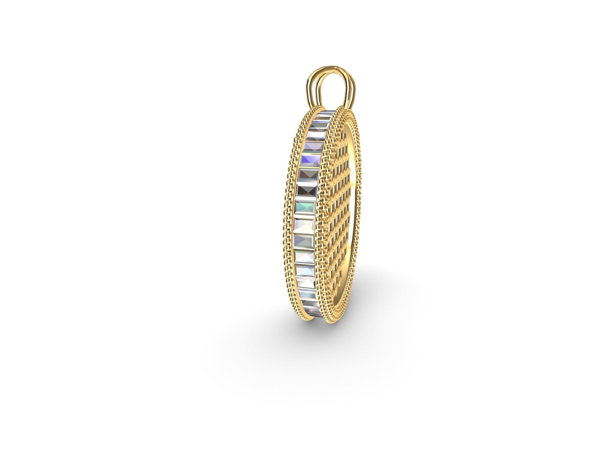 baguette jali pendant stl file verified 3D print model_4