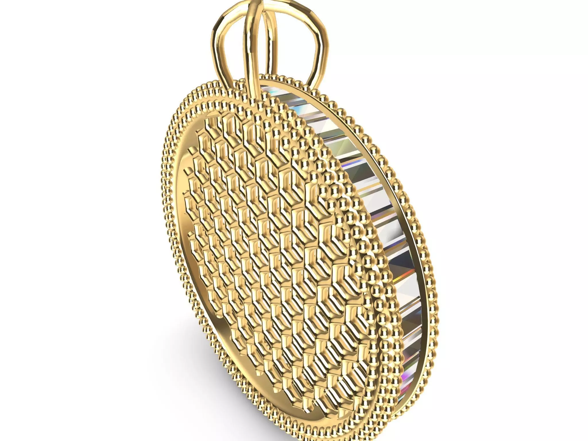 baguette jali pendant stl file verified 3D print model_0