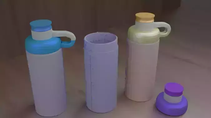 water flask 3D model
