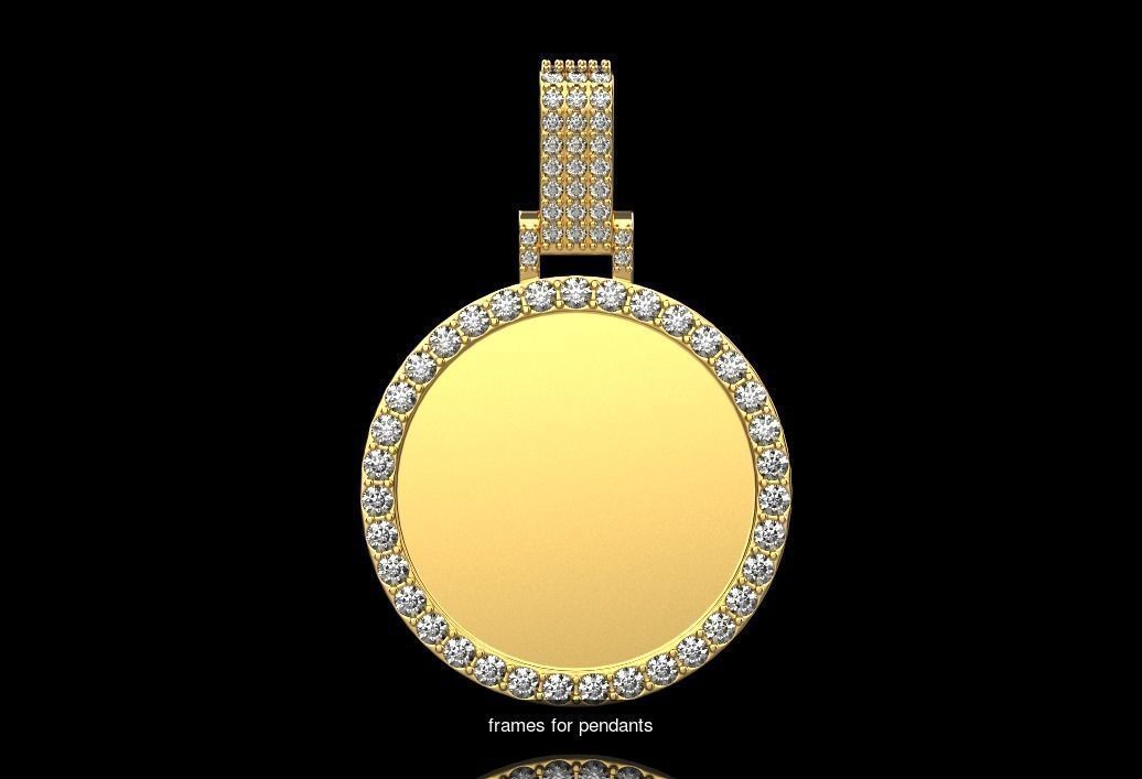 frames for pendants with stones 3D Model Collection_1