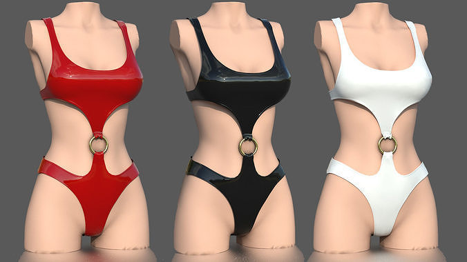 SWIMSUIT bikini on mannequin Low-poly 3D model