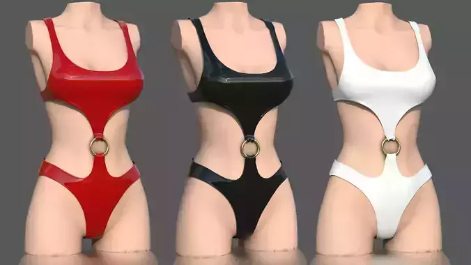 SWIMSUIT bikini on mannequin Low-poly 3D model