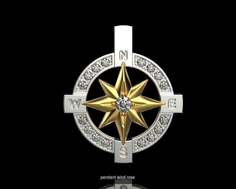 pendants of gold jewelry in different styles 3D Model Collection_25