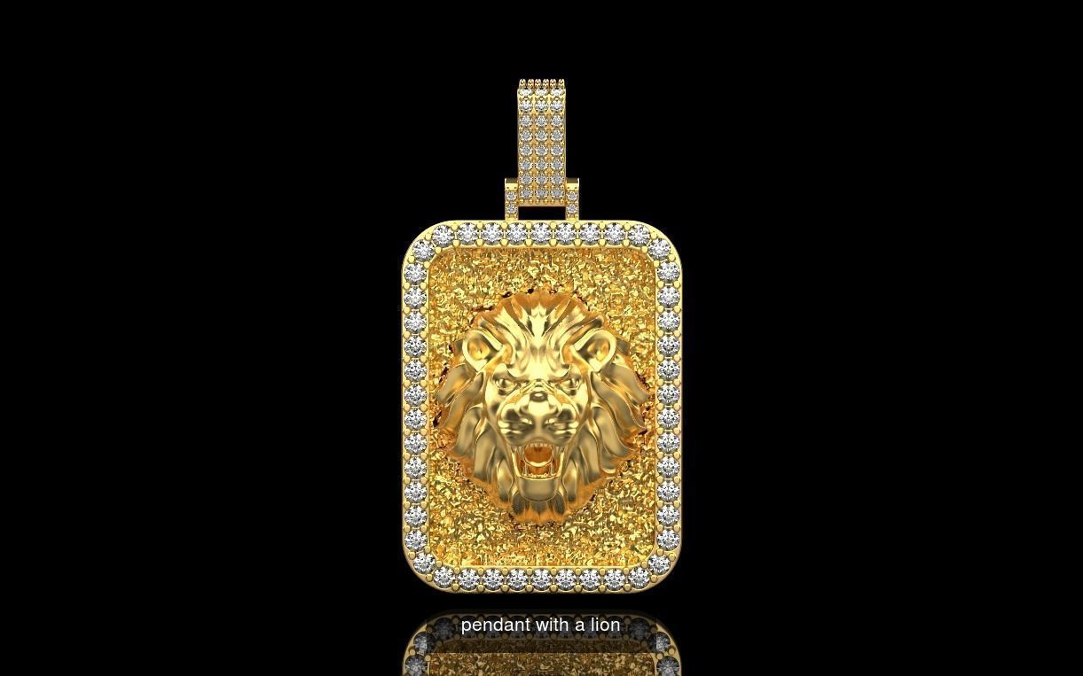 pendants of gold jewelry in different styles 3D Model Collection_15