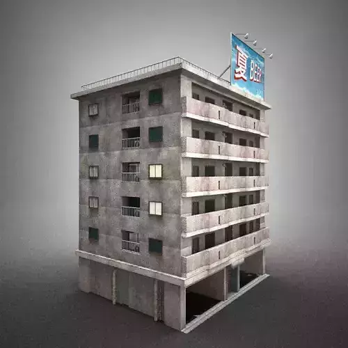 Japan building 16 model in Lightwave 3D