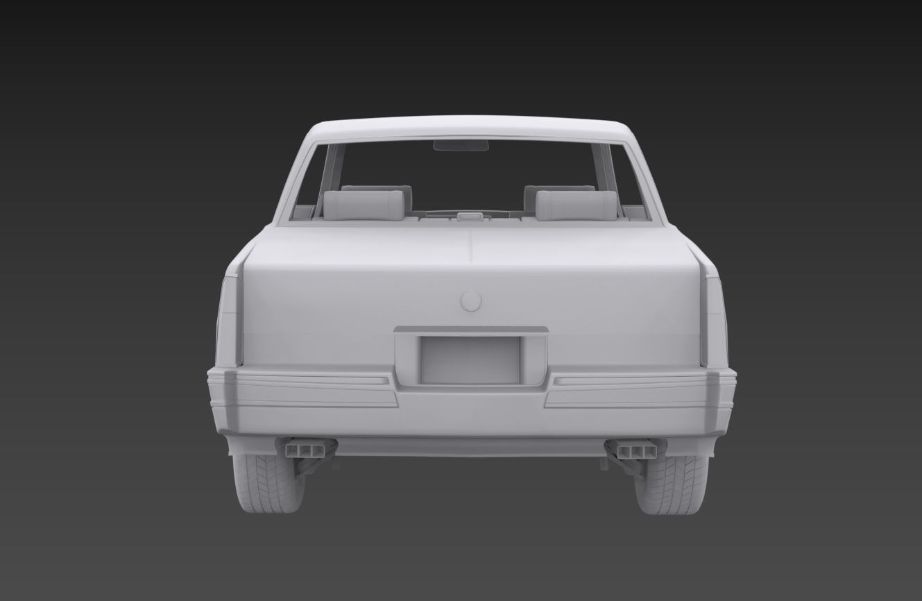 1991 Cadillac Eldorado Printable 1-25 scales 3D print model_1