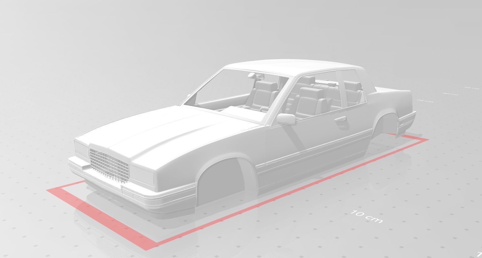 1991 Cadillac Eldorado Printable 1-25 scales 3D print model_9