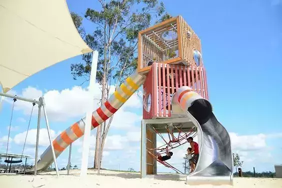 Children Outdoor slide and climb cube tower play equipment 3D model