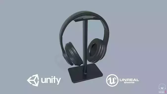 Headphones Low-poly 3D model
