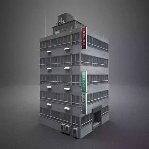 Japan building 19 model in Lightwave 3D