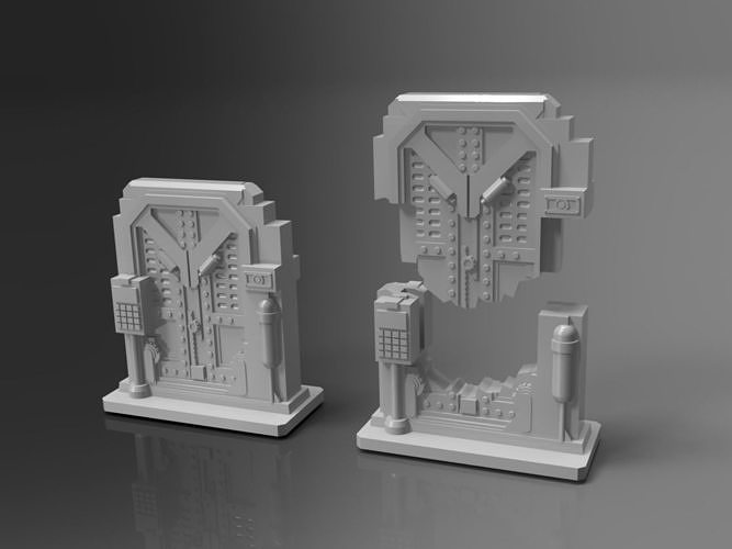 Nemesis or Invader doors destructible 3D print model