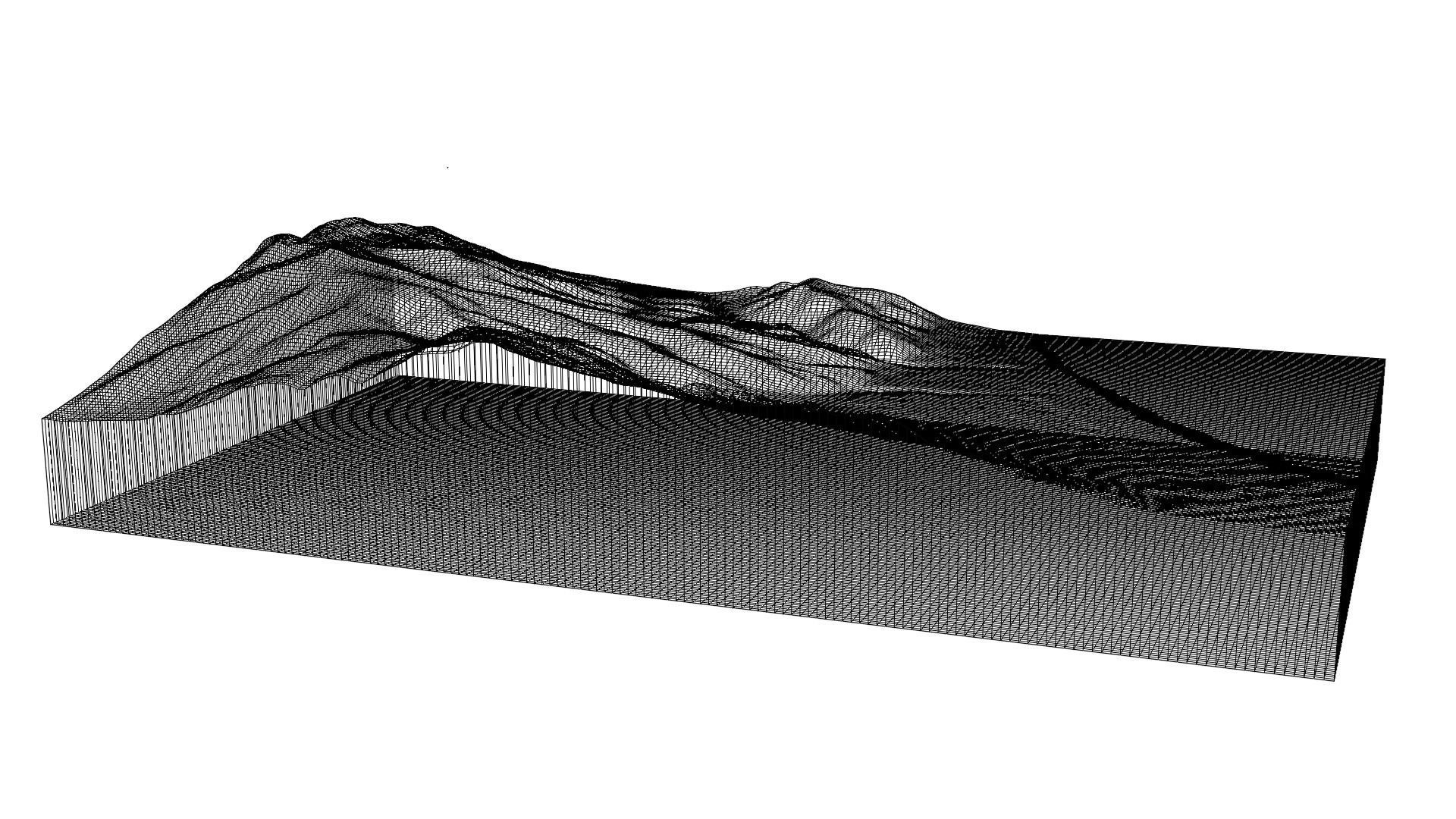 mountain terrain with water body 3D model_8