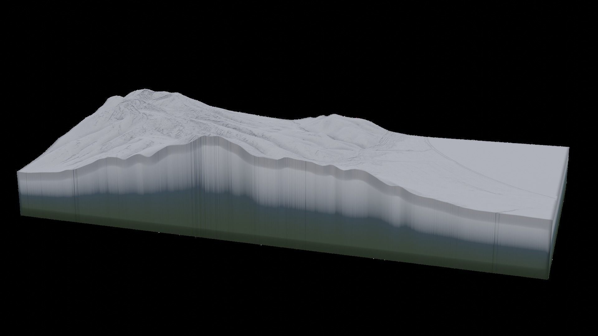 mountain terrain with water body 3D model_5