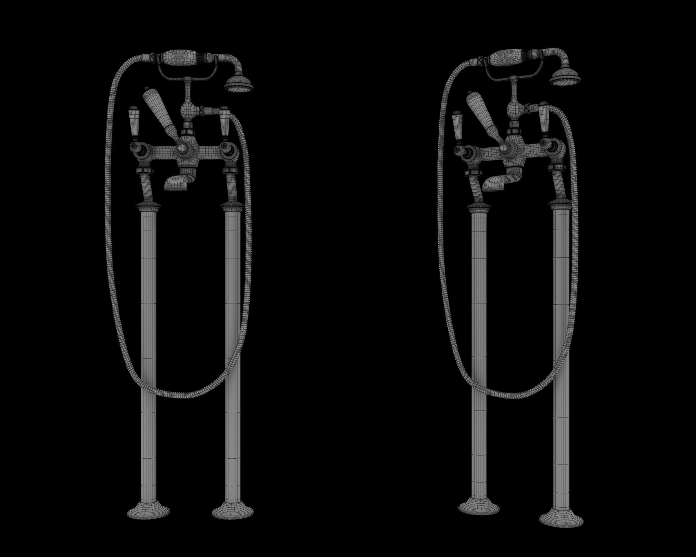 baignoire retro style victorien 3d model 3D model_8