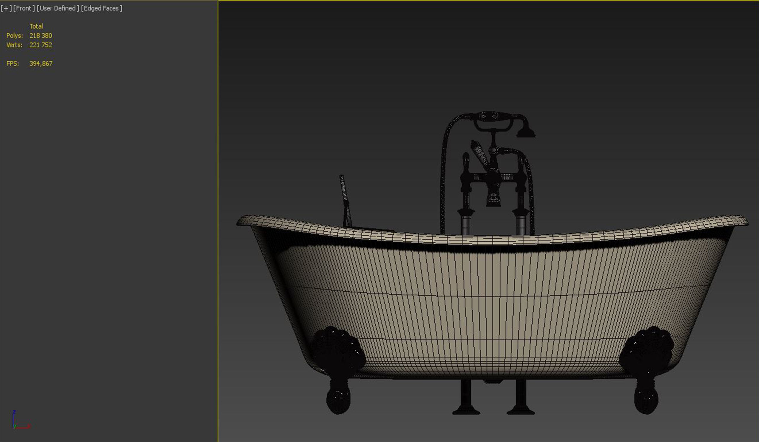 baignoire retro style victorien 3d model 3D model_10