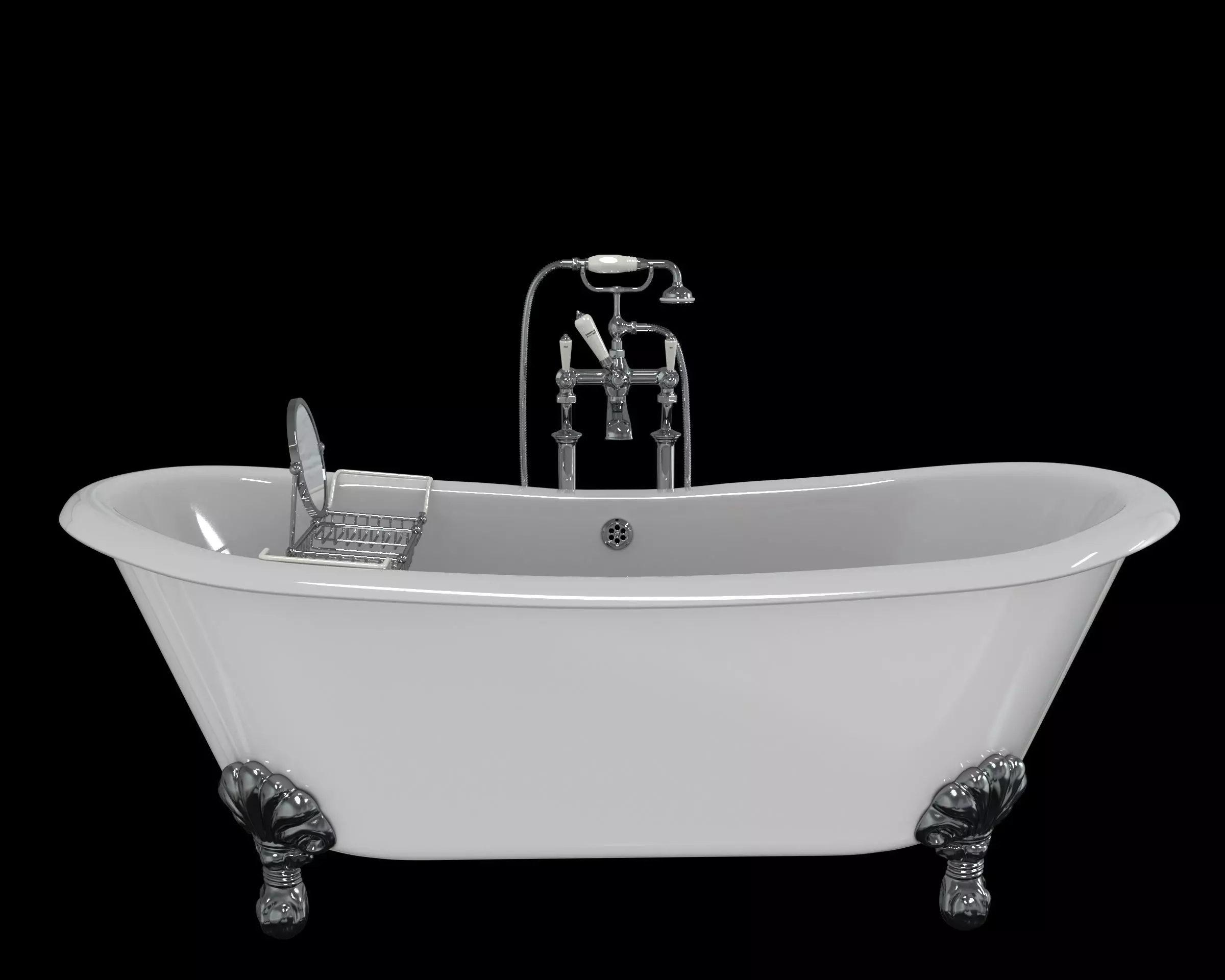 baignoire retro style victorien 3d model 3D model_0