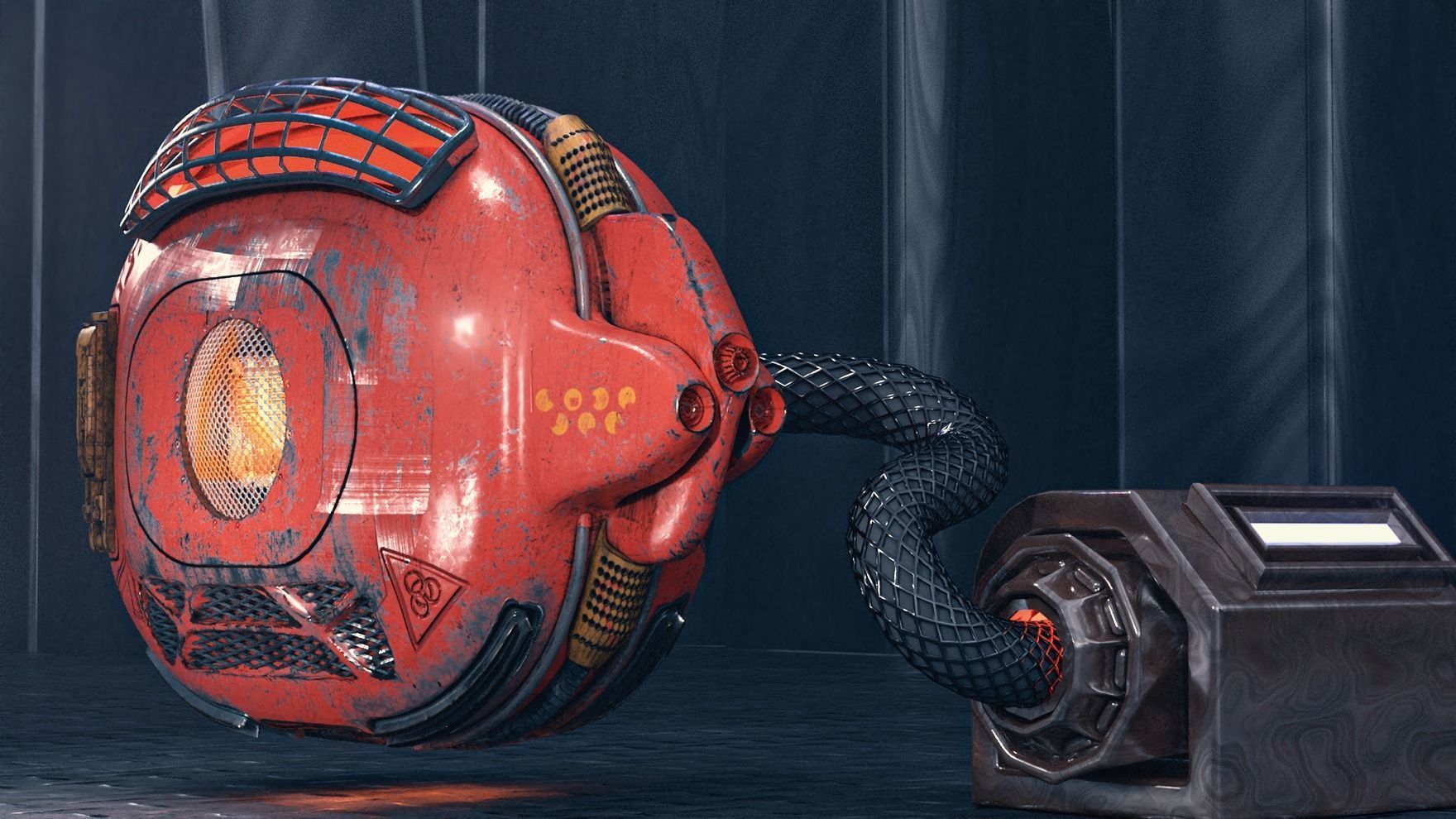 ancient sci fi war machine 3D model_5