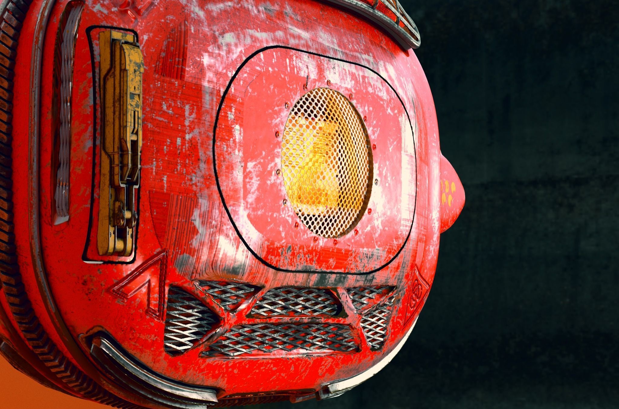 ancient sci fi war machine 3D model_3