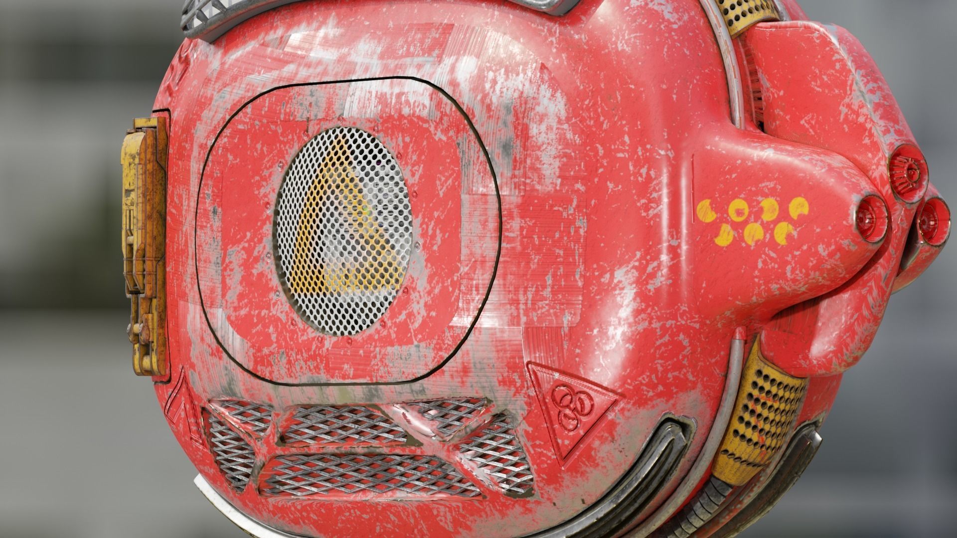 ancient sci fi war machine 3D model_1