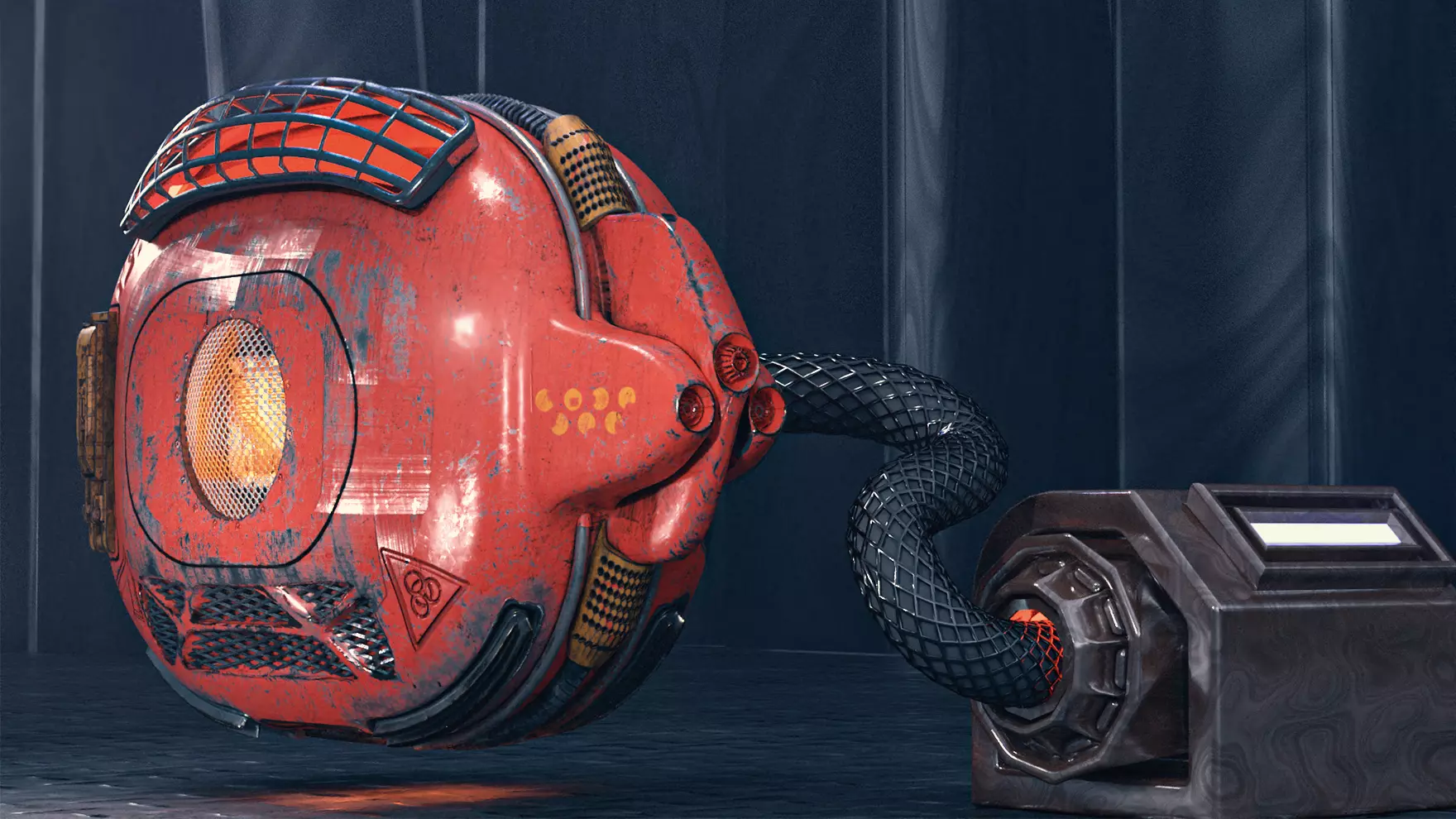 ancient sci fi war machine 3D model_0