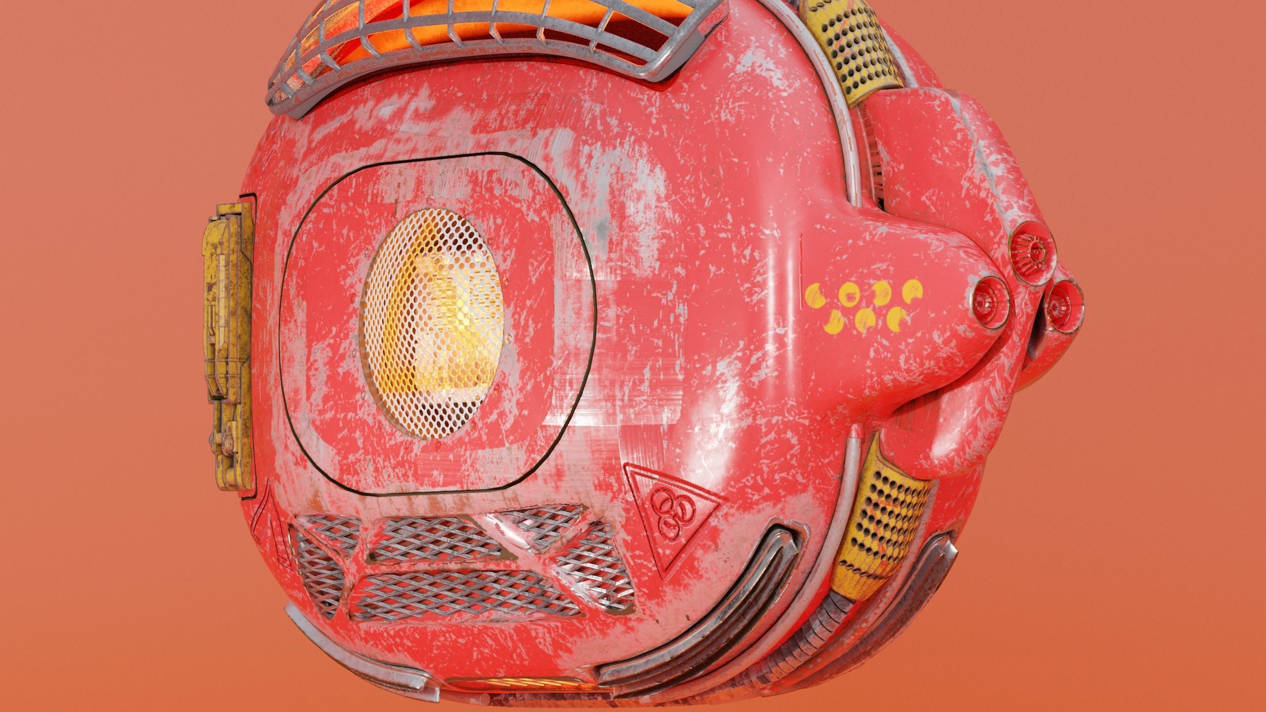 ancient sci fi war machine 3D model_2