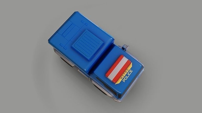 toy truck Low-poly 3D model 4