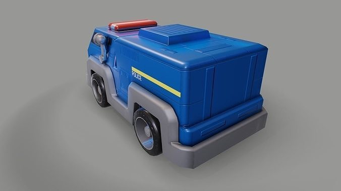 toy truck Low-poly 3D model 3