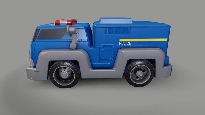 toy truck Low-poly 3D model 5