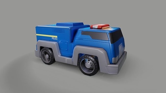 toy truck Low-poly 3D model 2