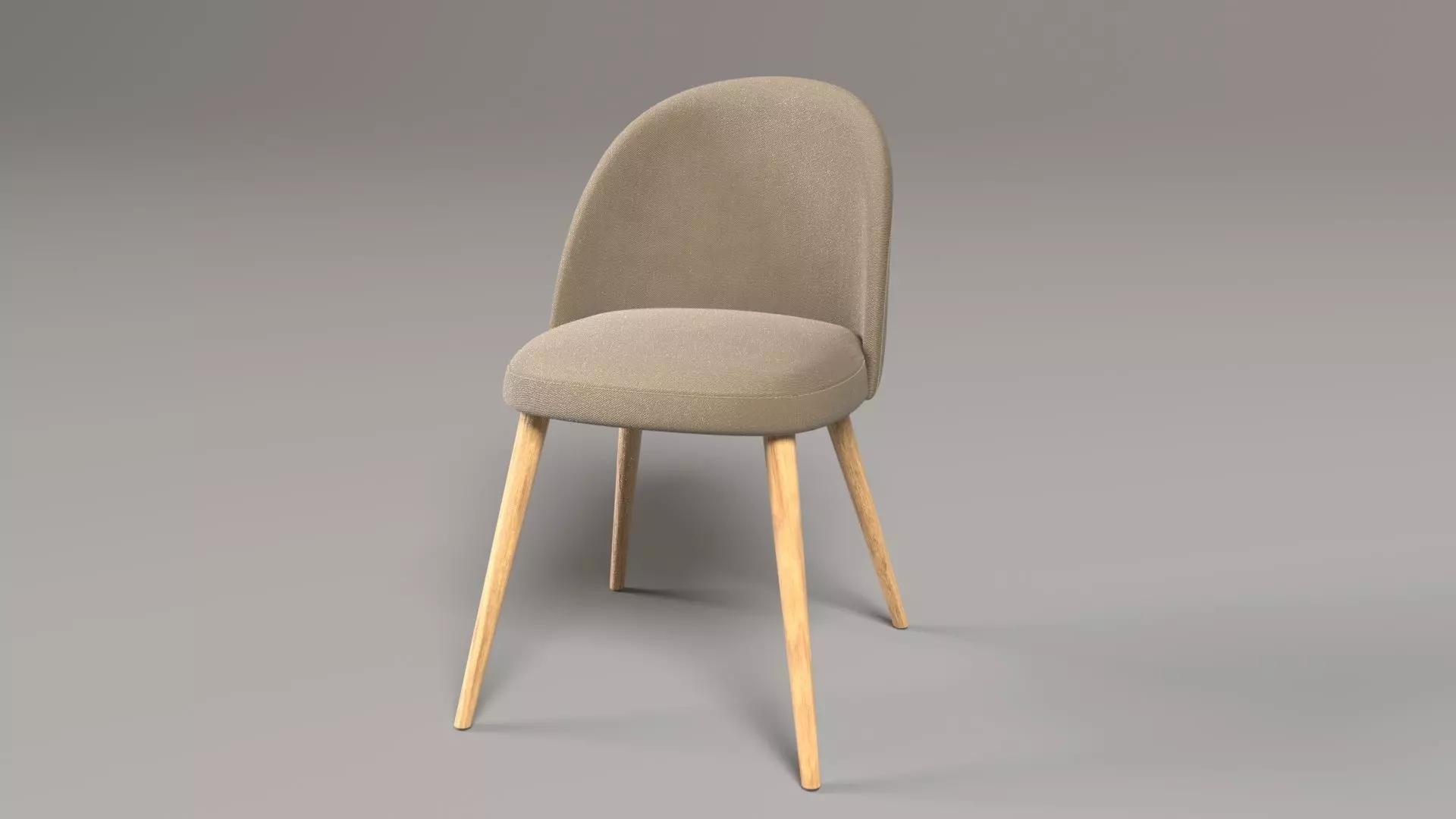 Chair with wooden legs Low-poly 3D model