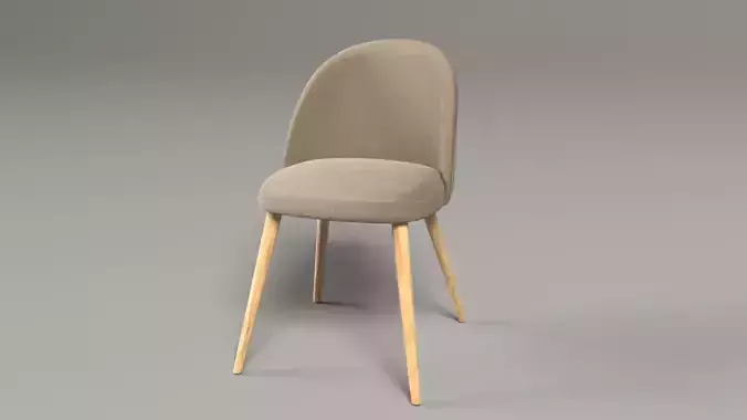 Chair with wooden legs