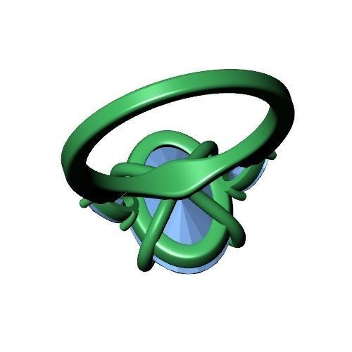 Oval Ring 3D print model_6