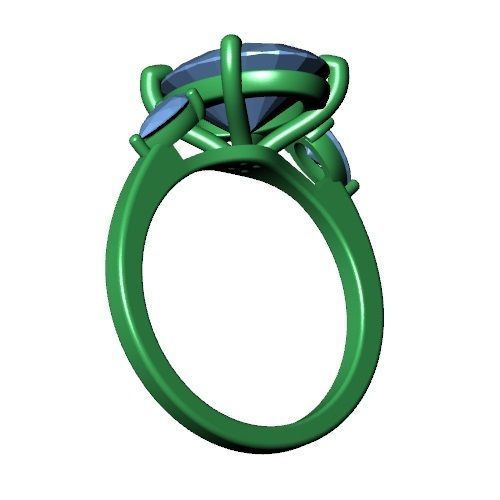 Oval Ring 3D print model_4