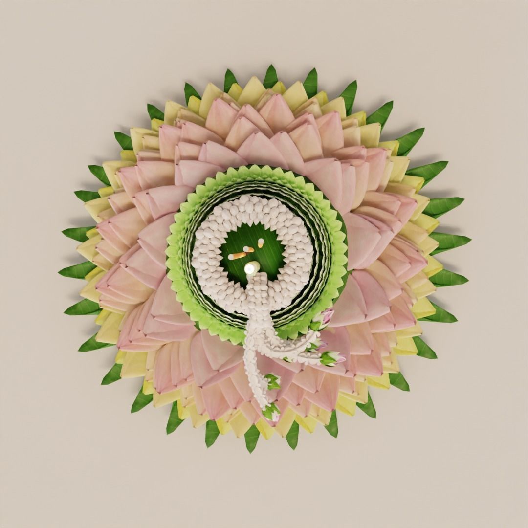 loy krathong festival 3D model_4