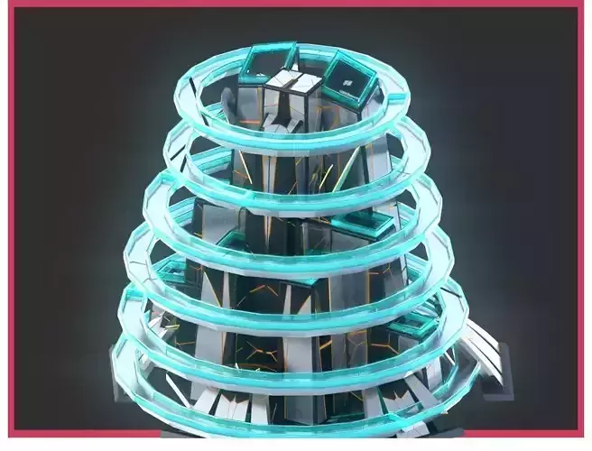 Sci-Fi Futuristic Future City Skyscraper Building 50 3D model