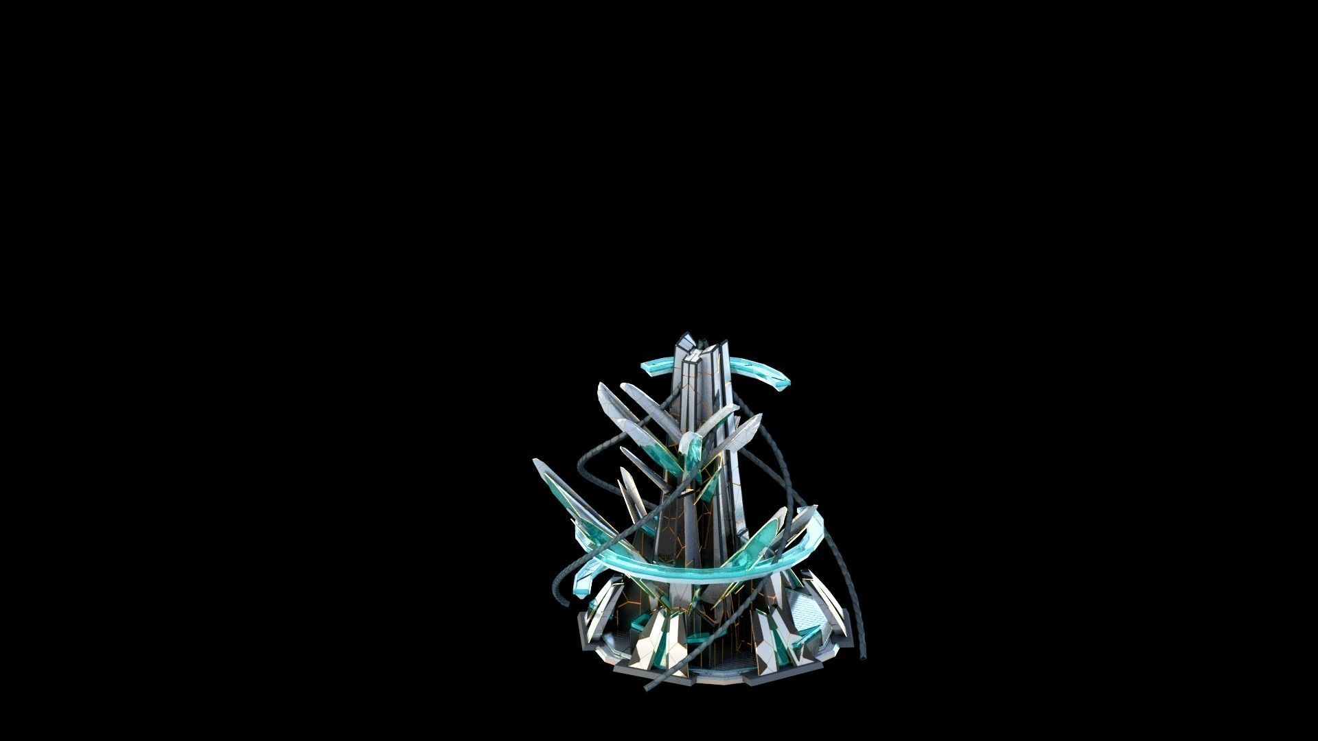 Sci-Fi Futuristic Future City Skyscraper Building 49 3D model_1