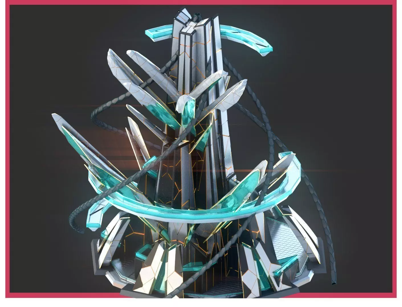 Sci-Fi Futuristic Future City Skyscraper Building 49 3D model_0