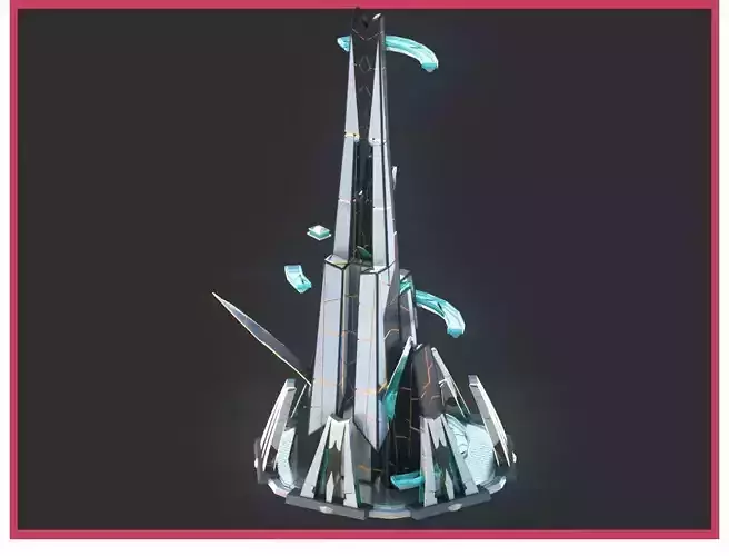 Sci-Fi Futuristic Future City Skyscraper Building 48 3D model Sci-Fi Futuristic Future City Skyscraper Building 48 3D model