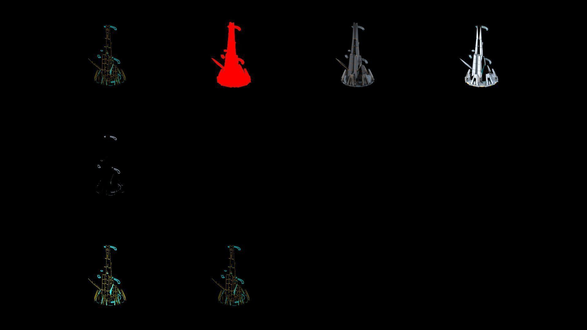 Sci-Fi Futuristic Future City Skyscraper Building 48 3D model_4