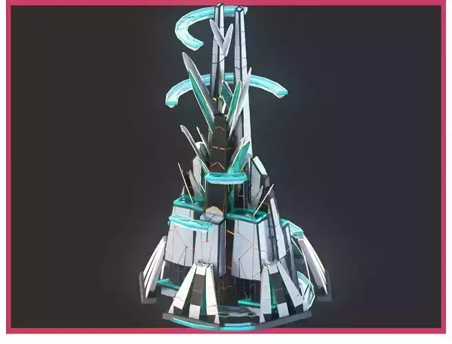 Sci-Fi Futuristic Future City Skyscraper Building 47 3D model Sci-Fi Futuristic Future City Skyscraper Building 47 3D model