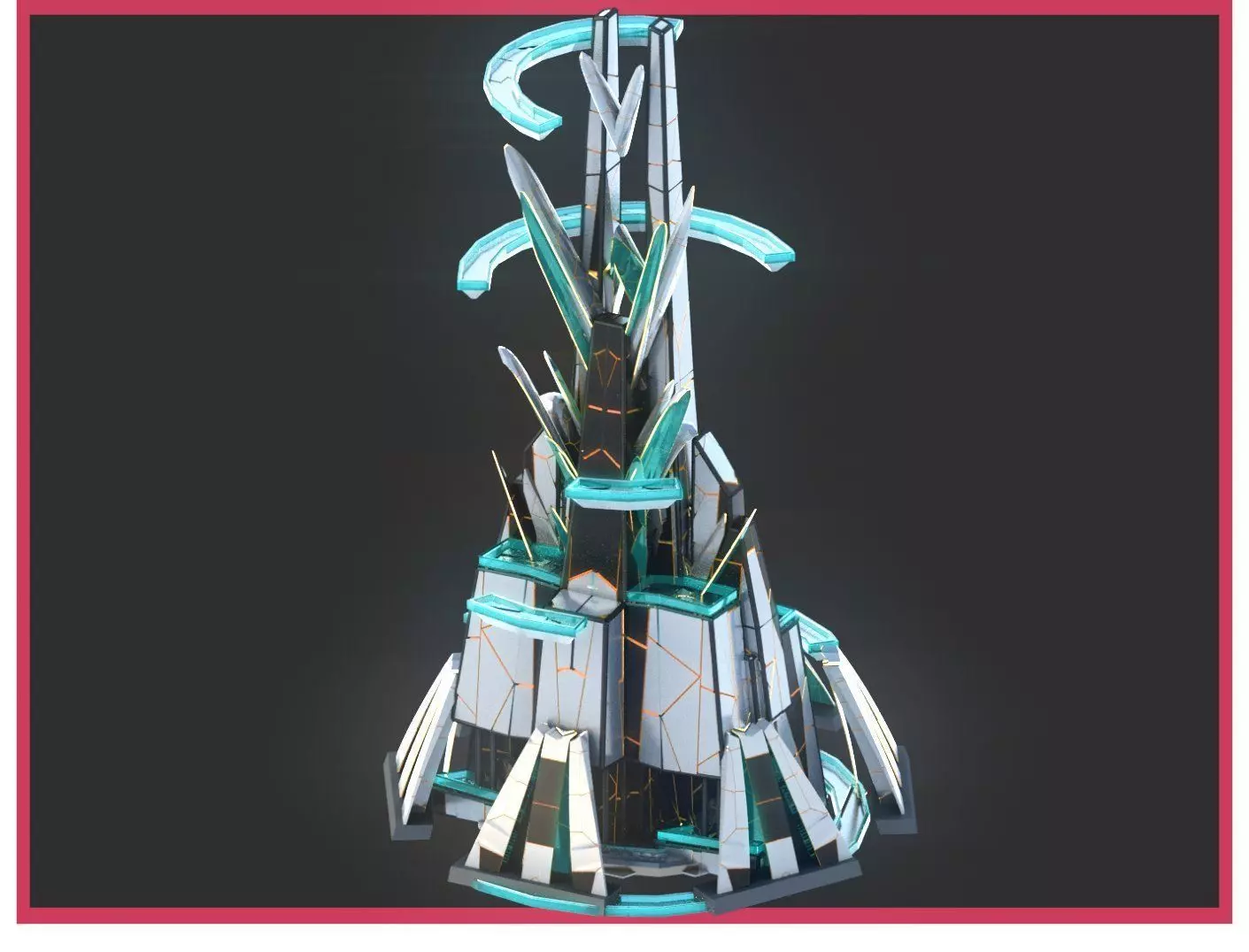 Sci-Fi Futuristic Future City Skyscraper Building 47 3D model_0