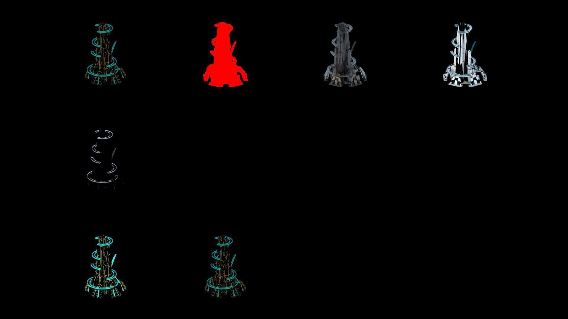 Sci-Fi Futuristic Future City Skyscraper Building 45 3D model_4