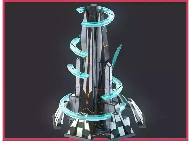 Sci-Fi Futuristic Future City Skyscraper Building 45 3D model Sci-Fi Futuristic Future City Skyscraper Building 45 3D model