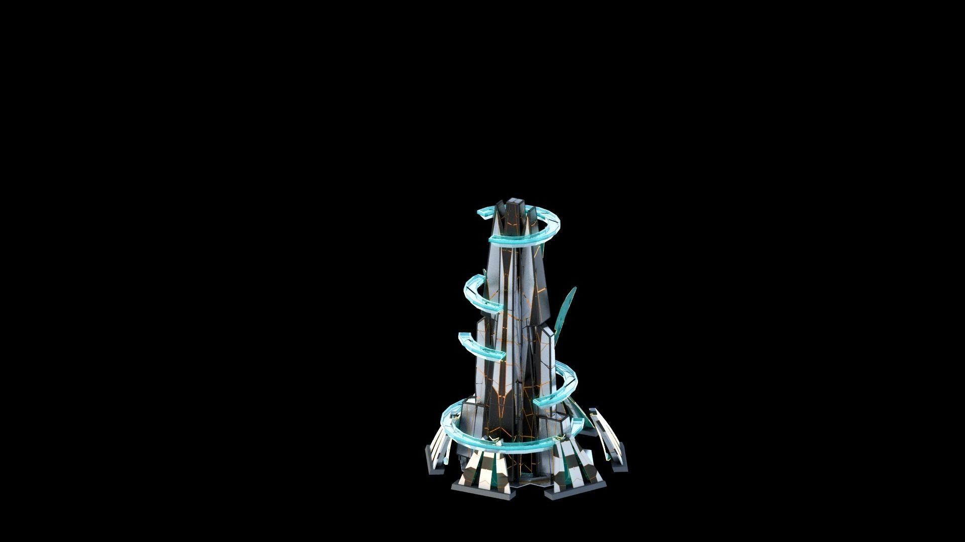 Sci-Fi Futuristic Future City Skyscraper Building 45 3D model_1