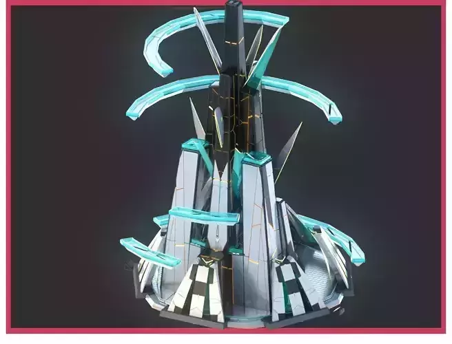 Sci-Fi Futuristic Future City Skyscraper Building 44 3D model Sci-Fi Futuristic Future City Skyscraper Building 44 3D model