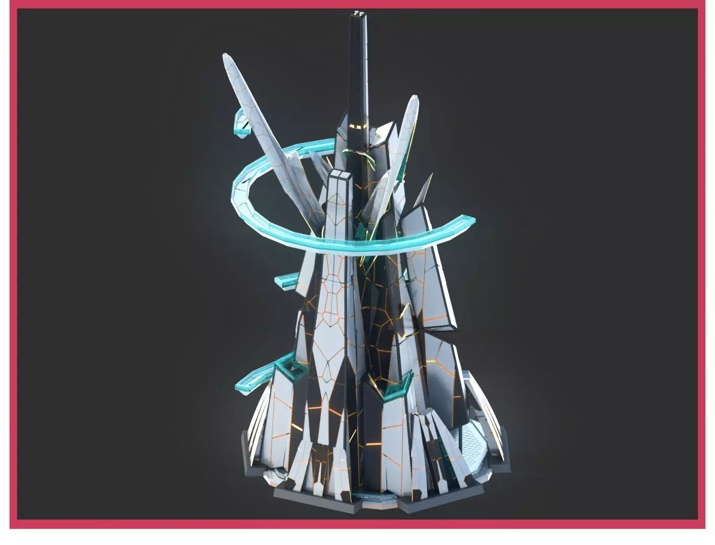 Sci-Fi Futuristic Future City Skyscraper Building 43 3D model_0