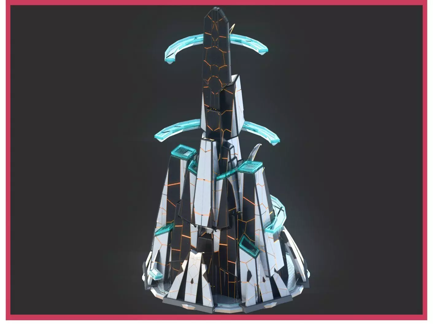 Sci-Fi Futuristic Future City Skyscraper Building 42 3D model_0