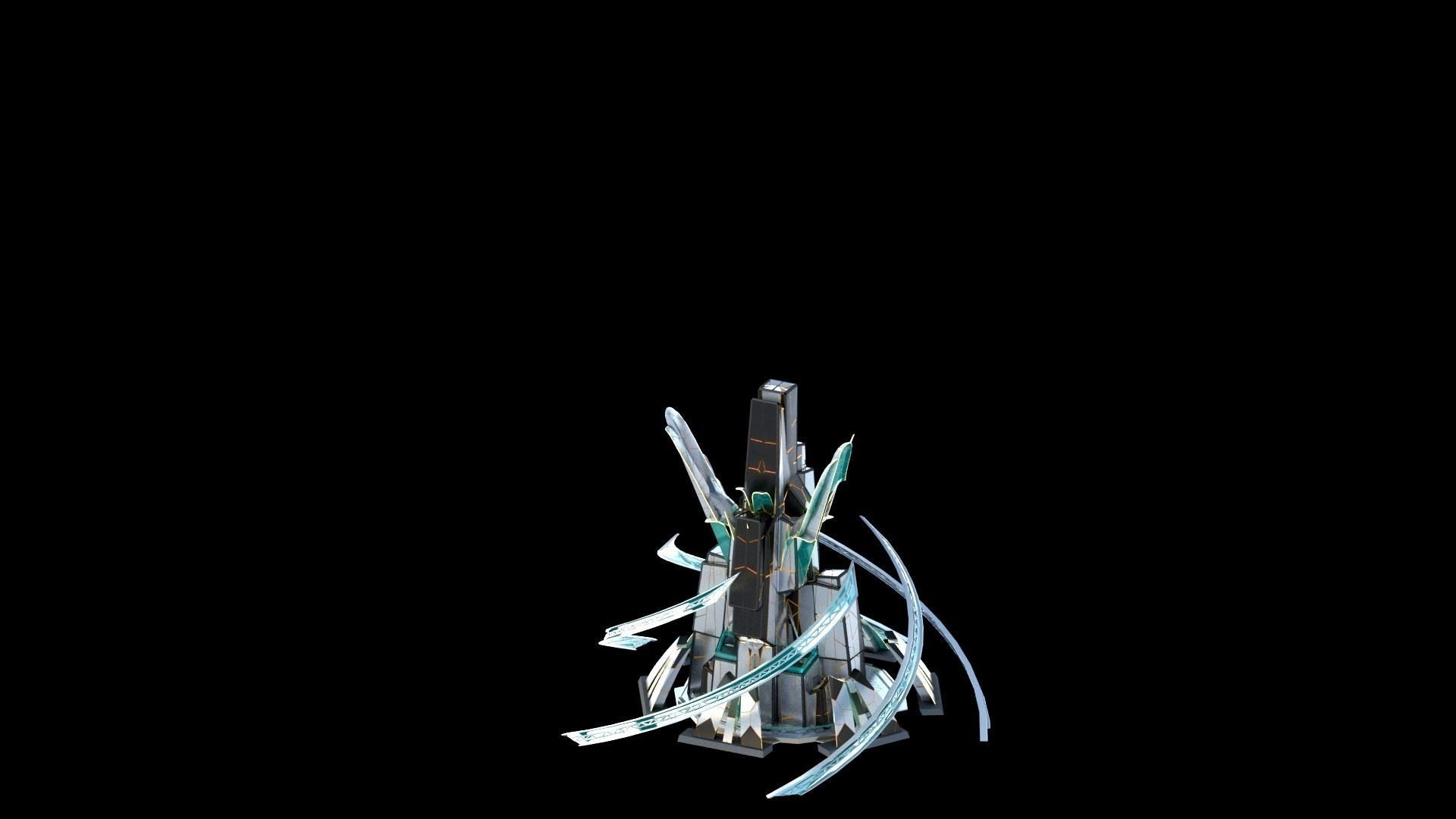 Sci-Fi Futuristic Future City Skyscraper Building 41 3D model_1