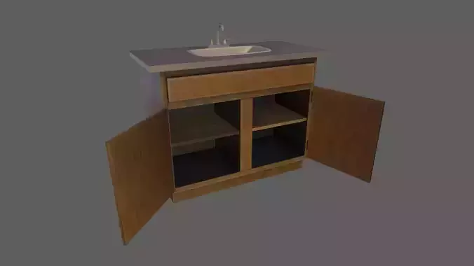 Cupboard with sink